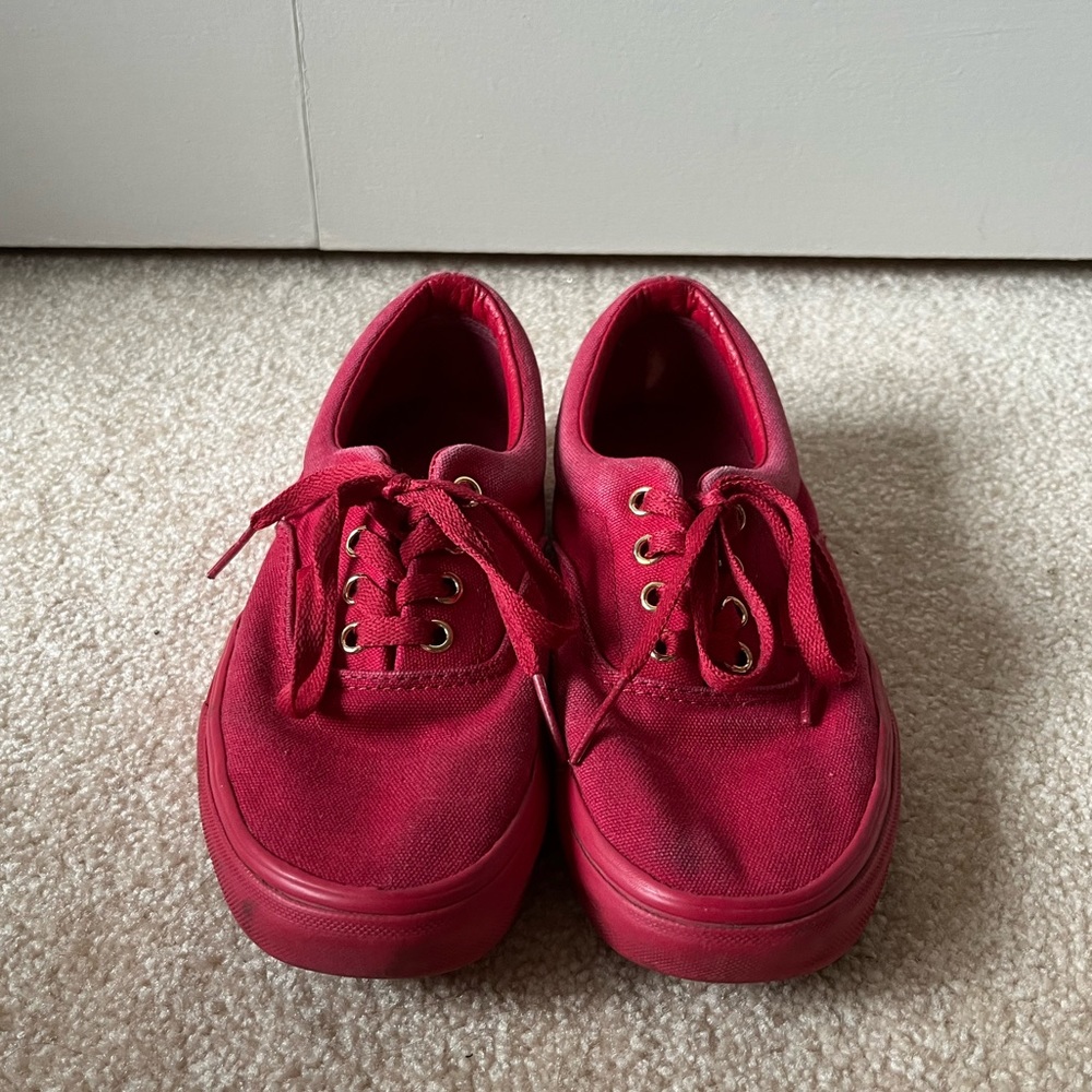 🛹Vans monochrome red skate shoe: